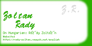 zoltan rady business card